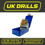 25PC PIECE TITANIUM/TIN HSS DRILL BIT SET 1MM - 13MM  PROFESSIONAL QUALITY