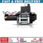 12V Electric Winch 3000LB 1000W Wireless Wired Remote Trailer Mounting