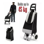 Large Shopping Trolley 35L Lightweight Folding Waterproof Bag 2 Wheels Cart