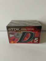 TDK D 60 Cassette Tapes, 5 Pack, NEW & SEALED.