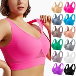 Women Sports Bra High Impact Seamless Padded Bra Workout Yoga Jump Exercise New
