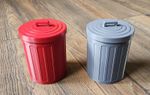 3D Printed - Desktop Trash Can For Diamond Art - RED or GREY (Read Description)