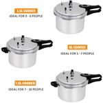 3.5L/6L/7.5L Home Dual Handle aluminum Pressure Cooker Kitchen Catering Cookware