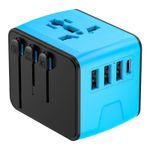 Universal Travel Adapter/Adaptor - UK, US, EU, AU and Worldwide - Fast Plug