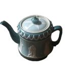 "Antique Carlton Ware Green Jasperware Style Teapot Pattern 289951 c1900"