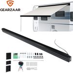 Electric Awning Wind Roll Out Sun Canopy Campervan Motorhome Van RV W/ Switch UK