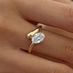 1.5ct Oval Cut Lab‑Created Diamond Test Pass 18K Gold VVS1/D/Excellent Ring