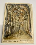 Vintage Sydney Pitcher Ivorex Plaque Gloucester Cathedral Cloister 3D