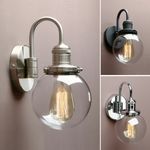 RETRO INDUSTRIAL GLOBE SCONCE EDISON FILAMENT BATHROOM KITCHEN BAR WALL LIGHTING