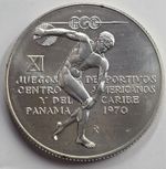 Panama 5 Balboa silver coin 1970 Caribbean Games top