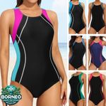 Swimming Costume One Piece Racerback Athletic Swimsuit Size 6,8,10,12,14,16,18+