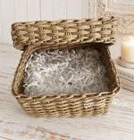The White Company Seagrass Lidded Storage Basket ~ New
