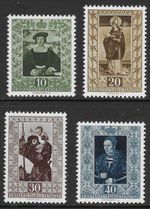 LIECHTENSTEIN 1953 PAINTINGS SET (4) MNH. SG. 309 - 312.  (2231)