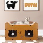 Double Hole Cat House Cat Scratcher Cardboard Lounge Bed Cat Scratching Board