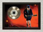 AC/DC Highway To Hell Poster Art Black Wood Framed 45 Gold Record Display 2