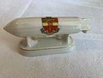 WW1 British Crested China German Zeppelin Airship by Arcadian - Rochester Crest