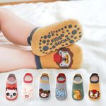 Anti Slip Socks Baby Boys Girl Cotton Thick Warm Floor Sock Toddler Kids 6 Pairs