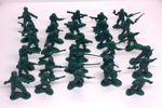 30 Pieces Toy Soldiers Green Colour Plastic Job Lot Loose 2" High
