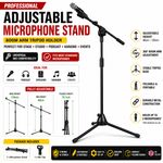 Professional Adjustable Microphone Mic Stand Boom Arm Holder Tripod Stage Studio