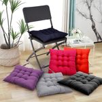 6 Seat Pads Dining Room Garden Kitchen Chair Seat Cushions Tie On Pillow Cushion