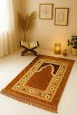 EXTRA LARGE Padded Velvet Prayer Mat Non Slip Luxury Muslim Janamaz 80 x 120cm