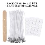 Pre Waxed Candle Wicks with Sustainers Long Tabbed for Candle Making Craft UK