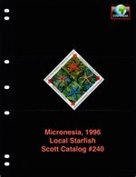 $4.50 Scott Value - 1996 MICRONESIA Starfish, Sea Stars Pacific oc CV MNH NH UMM