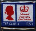 Gambia 2013 Diamond Anniv Of Coronation MNH Embroidered Stamp #D76280