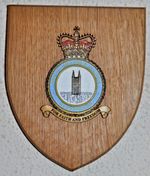 Royal Air Force Station Waddington mess wall plaque shield RAF