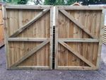 DRIVEWAY GATES SUPER HEAVY DUTY TIMBER WOODEN TO MEASURE TREATED 6FT X 8FT 6