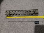 Airsoft Fortis revolution 12.5" Handguard. Plus Fortis PTS Gas Block