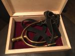 John Whitaker Brass ? Signed John Whitaker With Black Leather Straps & Box Used