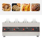 Commercial 4 Bottle Electric Chocolate Sauce Warmer Stainless Steel Food Warmer