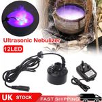 12 LED Ultrasonic Mist Maker Fogger Water Fountain Pond Atomizer Air Humidifier