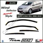 FORD S-MAX MK1 2006-2010 5-doors 4-pc Wind Deflectors HEKO Tinted