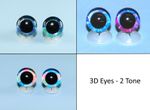 3D EYES Soft Toys Teddy Bear with Safety Backs Doll Animal Glitter Eyes 2 TONE