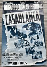 Casablanca 80s Advertising Poster 26x40' 1942 Humphrey Bogart