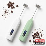 Milk Frother Coffee Beater Handheld Electric Foam Maker Detachable Whisk UK