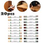20 Colors Wood Repair Crayons Furniture Touch Up Wax Sticks Scratch Filler Kit