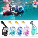 Full Face Snorkel Mask Diving Scuba Goggles Swimming Kids Adults Anti-Fog UK