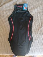 Zoggs Predator Black Hi Neck Zip Back Swimsuit - Fit UK 10/12 - New with Tags
