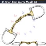 D-Ring Snaffle Horse Curved Angled Mouth Bit - Horse Mouthpiece With Lozenge