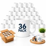 36x Sublimation Mugs 11oz White Blank Coffee Cup Large Handle Heat Press + Boxes
