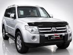 Mitsubishi Pajero 2007–2019 Black Bonnet Guard Protector –Acrylic  With Fittings