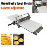 1-25mm Dough Roller Croissant Manual Pastry Dough Sheeter Dough Press Machine