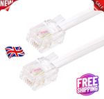 High Speed RJ11 Modem Cable ADSL 2+/Fibre BT/Sky Broadband 1m/2m/3m/5m/10m LOT