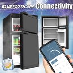 CamperCool DR80 80 Litre 12/24v - Black Campervan Fridge Freezer with Compressor