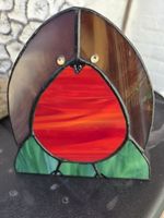 BESPOKE  Stained Glass ROBIN  5X 6.5 INCH