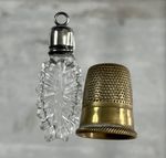 Antique Georgian Miniature Cut Glass Scent Bottle Tear Drop Shape English C 1810