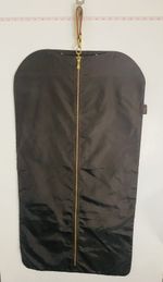 GENUINE LOUIS VUITTON NYLON GARMENT CARRIER C/W GOLD HARDWARE LEATHER POCHETTE